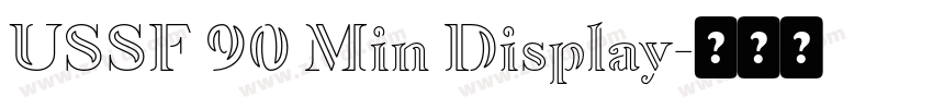 USSF 90 Min Display字体转换